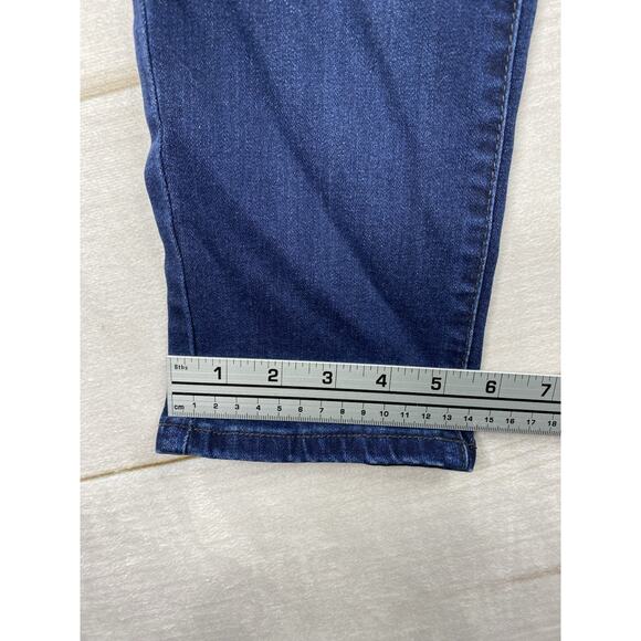 KanCan Maternity Jeans Sz 13/30 Dark Wash Stretch Denim Distressed Skinny Leg - Picture 4 of 11